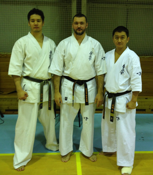 Sensei Narushima, Shihan Ipatov, and Senpai Akaishi